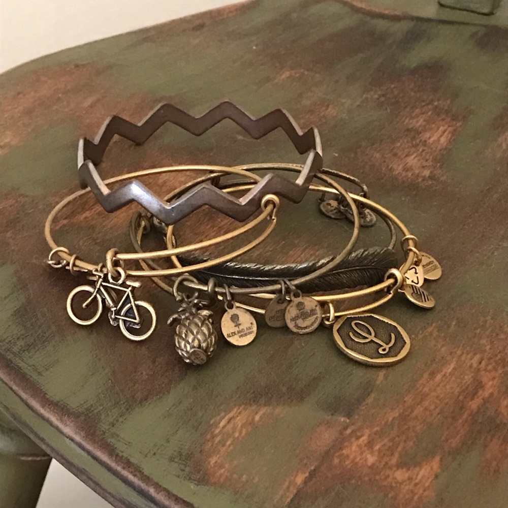 Alex and Ani stacking bracelets